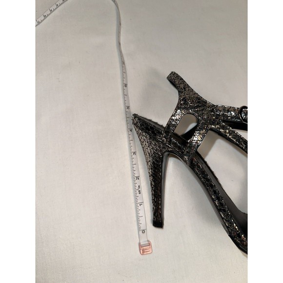 CHANEL - SILVER/GOLD/BLACK - PYTHON SNAKE - SANDALS 38 - 100% Original - Picture 6 of 6